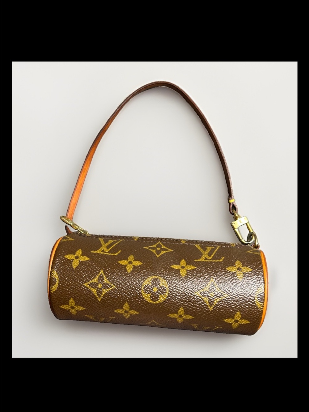 Louis Vuitton Vintage Monogram Mini Papillon Pochette Canvas Barrel Bag